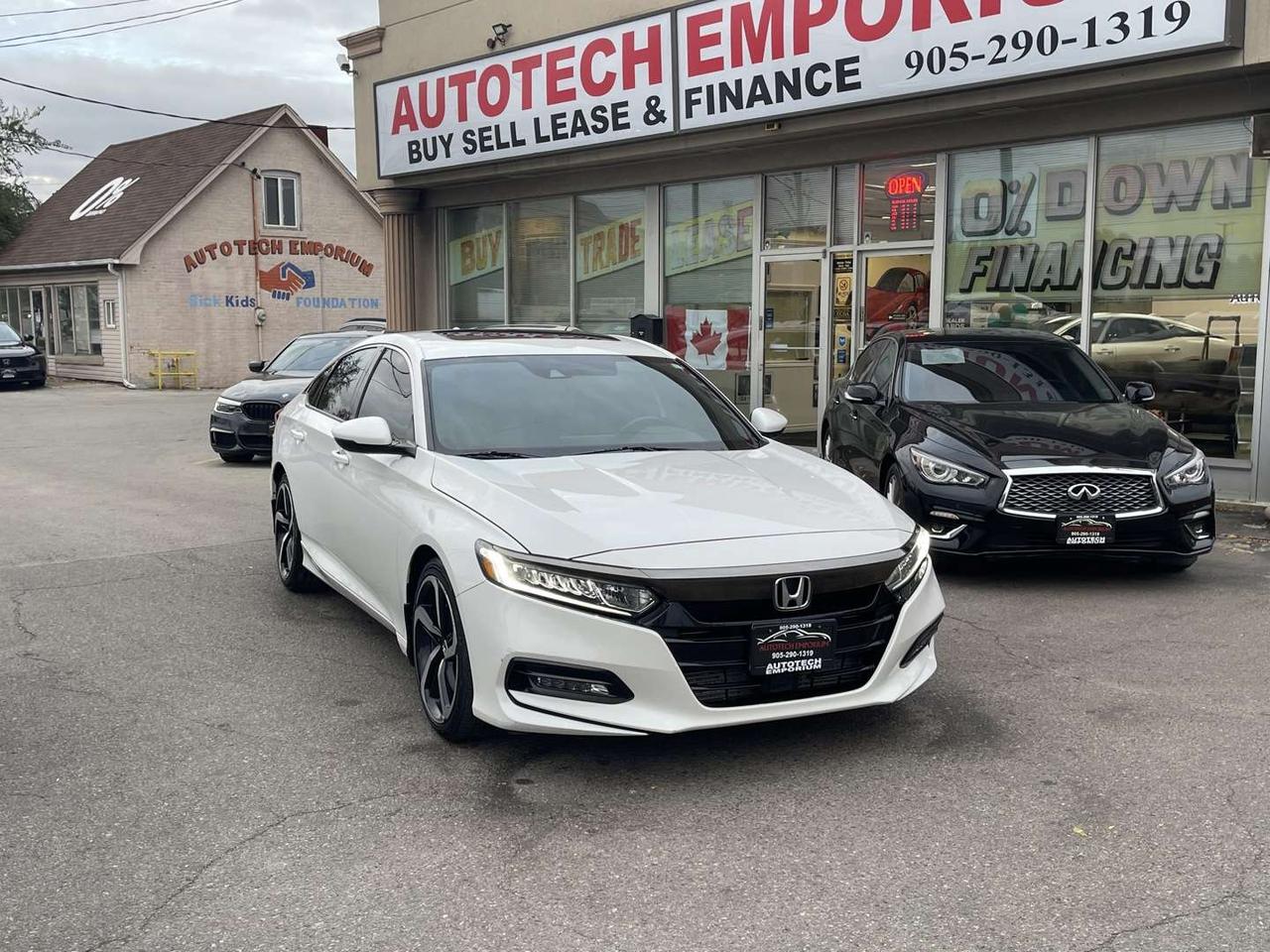2020 Honda Accord Sport Pearl White  Blind Spot Cam   Sunroof   Honda Sensing Photo