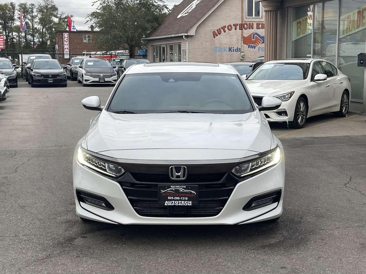 2020 Honda Accord Sport Pearl White  Blind Spot Cam   Sunroof   Honda Sensing Photo