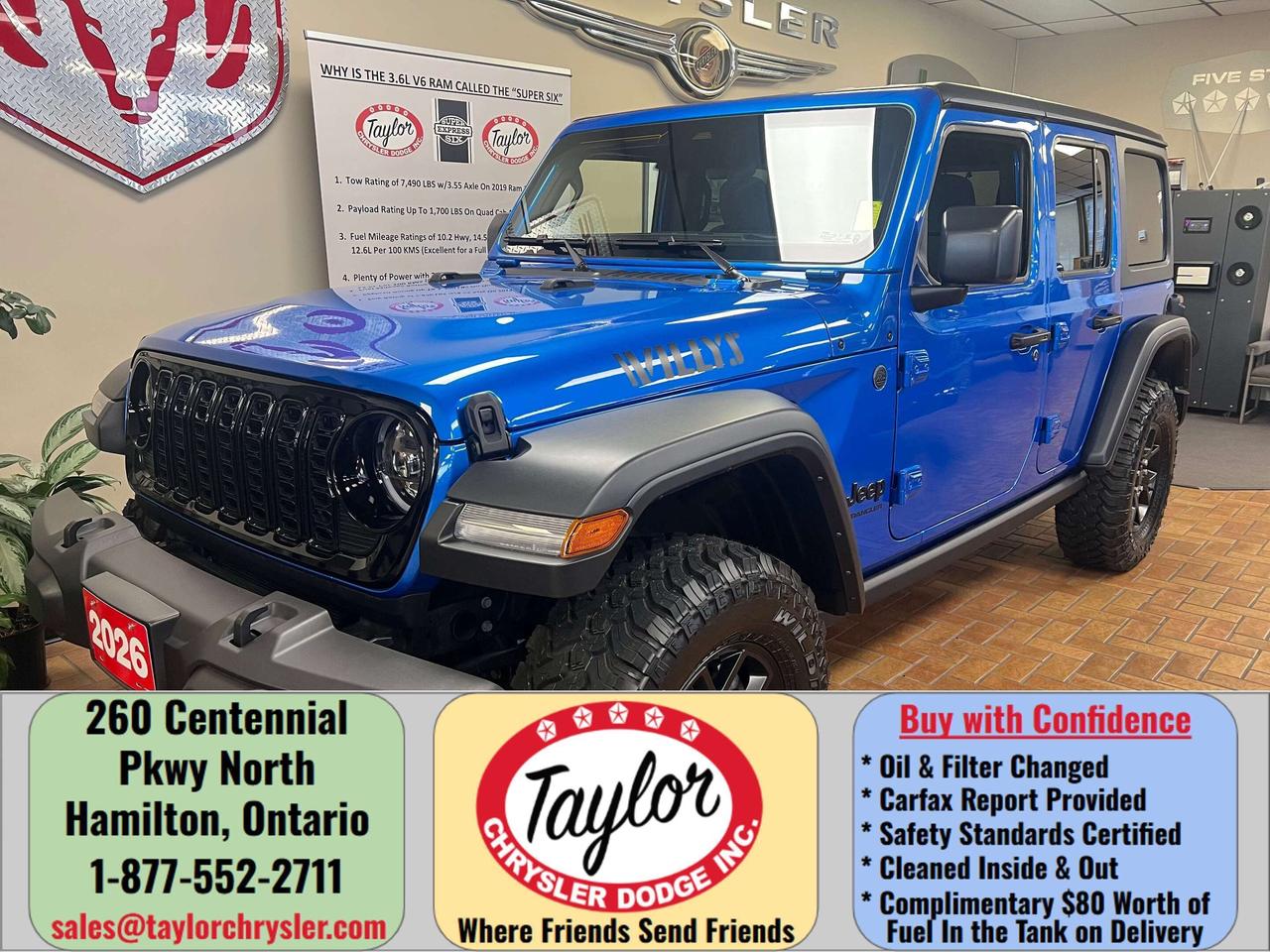 2026 Jeep Wrangler Willys 4X4 V6 *BRAND NEW *CANCELLED DEAL *YOU SAVE Photo0