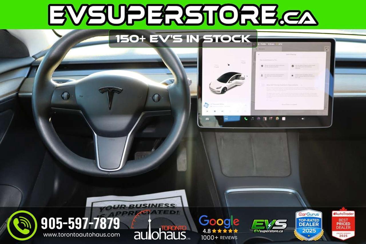 2022 Tesla Model 3 LFP I 150+ EV'S at EVSUPERSTORE.ca Photo