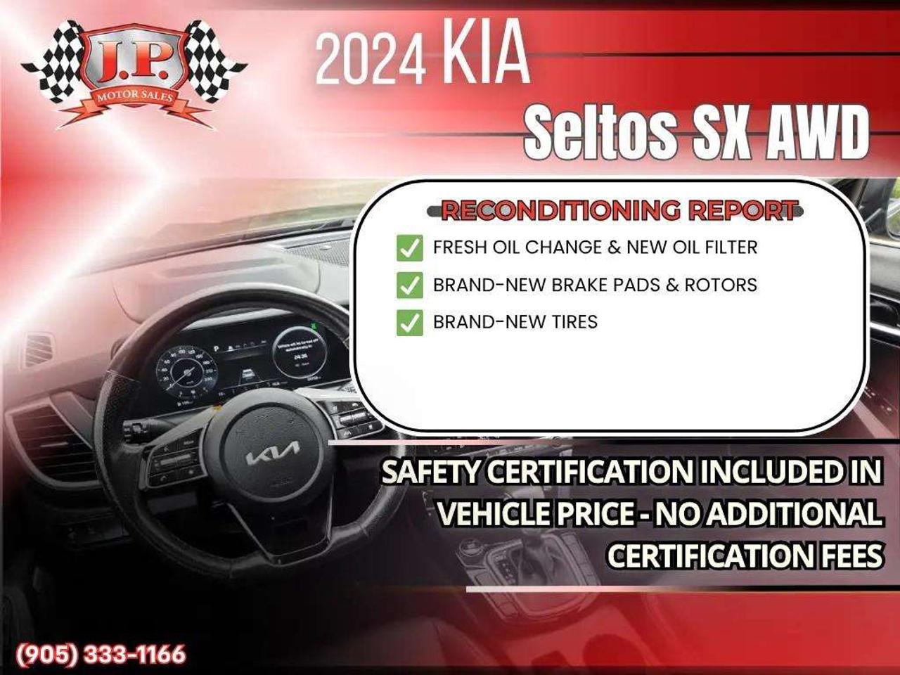 2024 Kia Seltos SX w/Black Interior Apple CarPlay & Android Auto • Heads-Up Display • Power Sunroof • Cooled Front Seats • Built-In Navig Photo