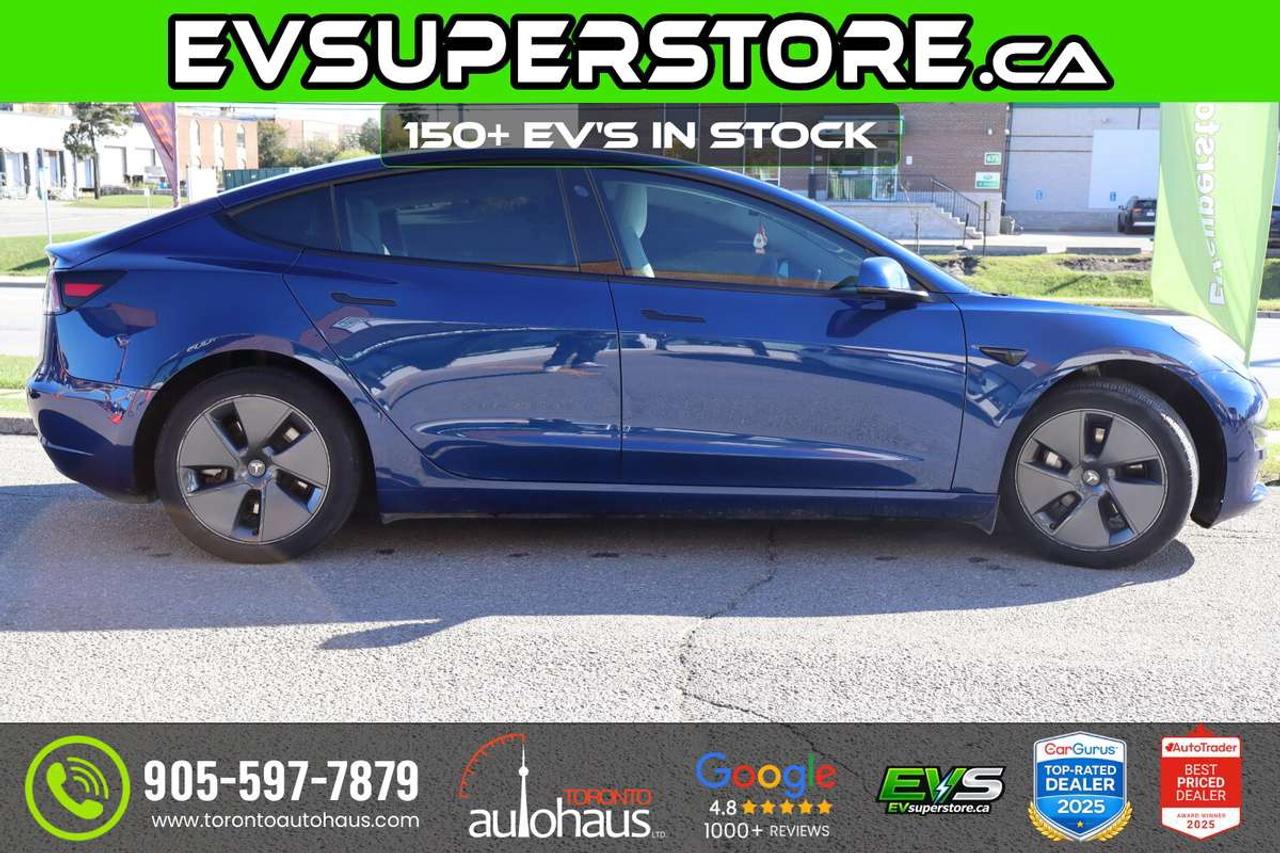 2022 Tesla Model 3 WHITE INT I 150+ EV'S at EVSUPERSTORE.ca Photo4