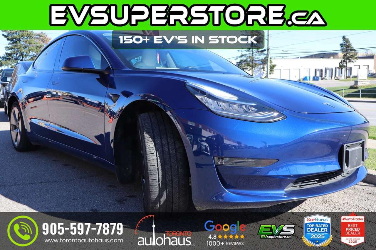 2022 Tesla Model 3 WHITE INT I 150+ EV'S at EVSUPERSTORE.ca Photo3