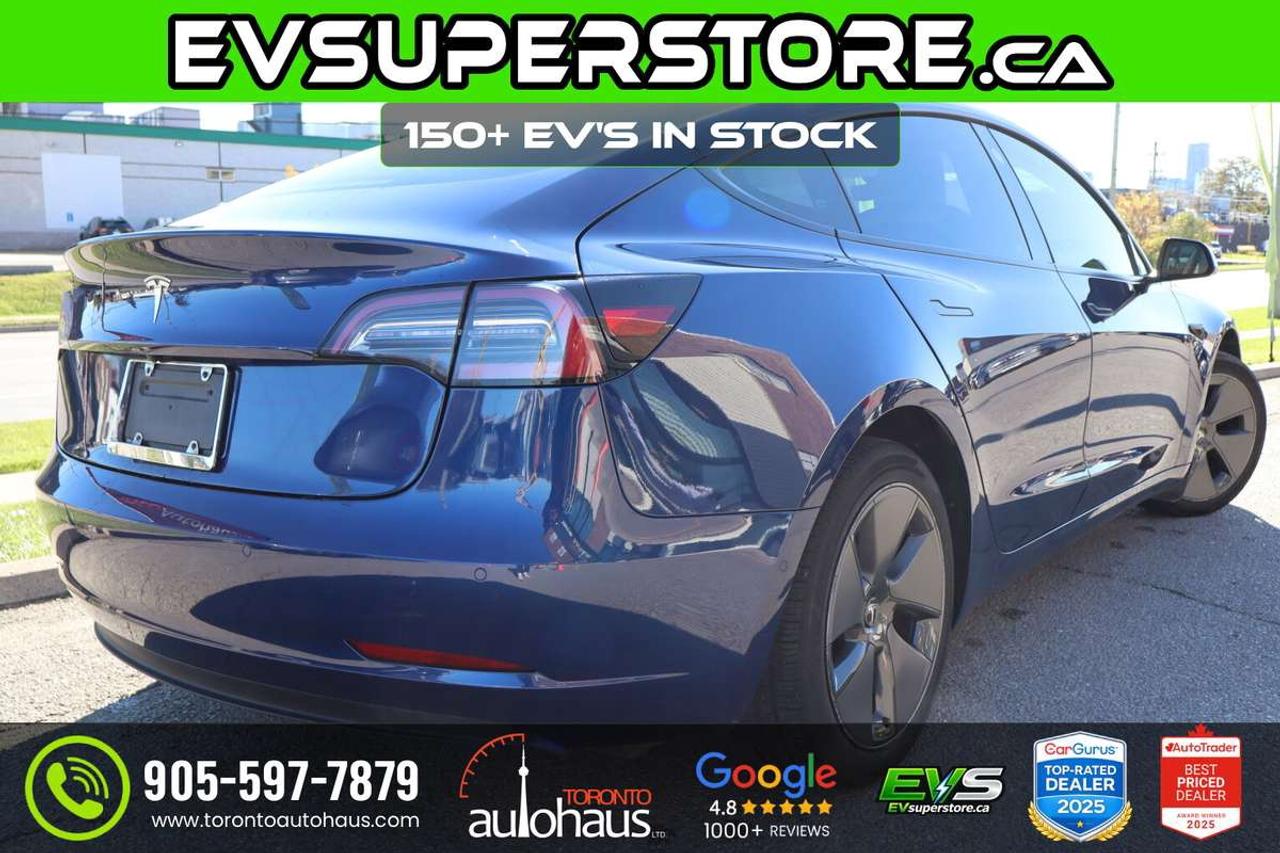 2022 Tesla Model 3 WHITE INT I 150+ EV'S at EVSUPERSTORE.ca Photo
