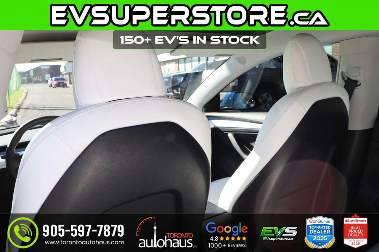 2022 Tesla Model 3 WHITE INT I 150+ EV'S at EVSUPERSTORE.ca Photo