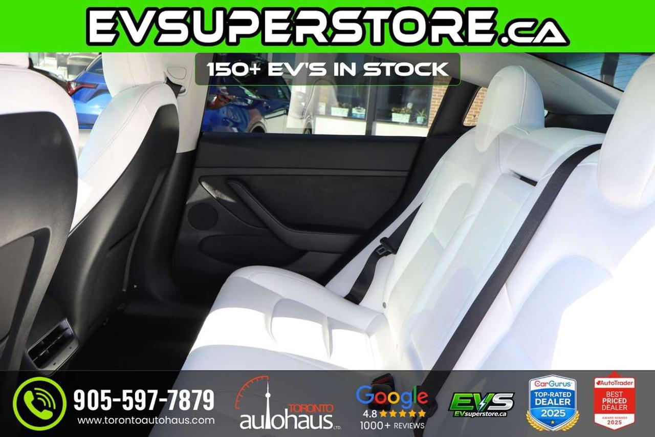 2022 Tesla Model 3 WHITE INT I 150+ EV'S at EVSUPERSTORE.ca Photo