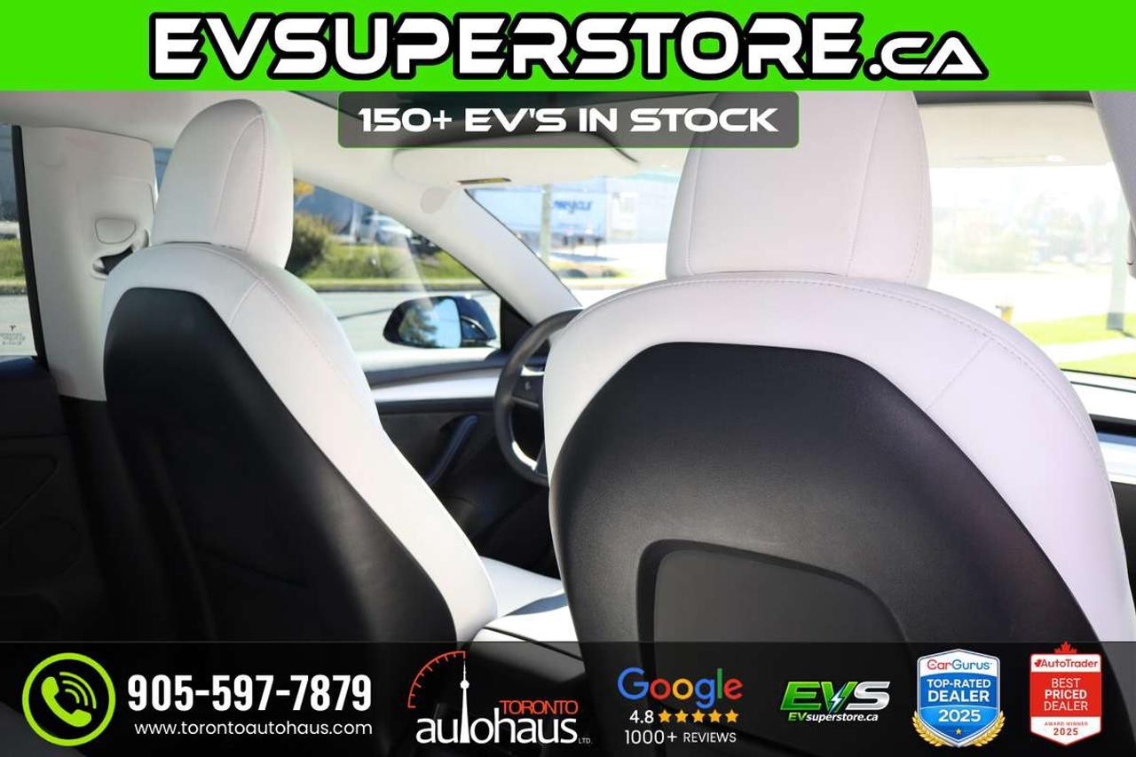 2022 Tesla Model 3 WHITE INT I 150+ EV'S at EVSUPERSTORE.ca Photo