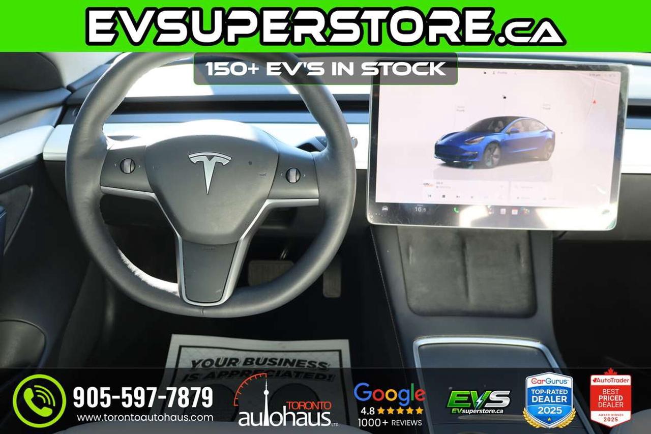 2022 Tesla Model 3 WHITE INT I 150+ EV'S at EVSUPERSTORE.ca Photo