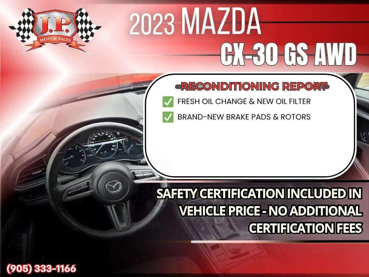 2023 Mazda CX-30 GS Apple CarPlay & Android Auto • Heated Front Seats • Lane Assist • Keyless Entry • Alloy Wheels Photo2