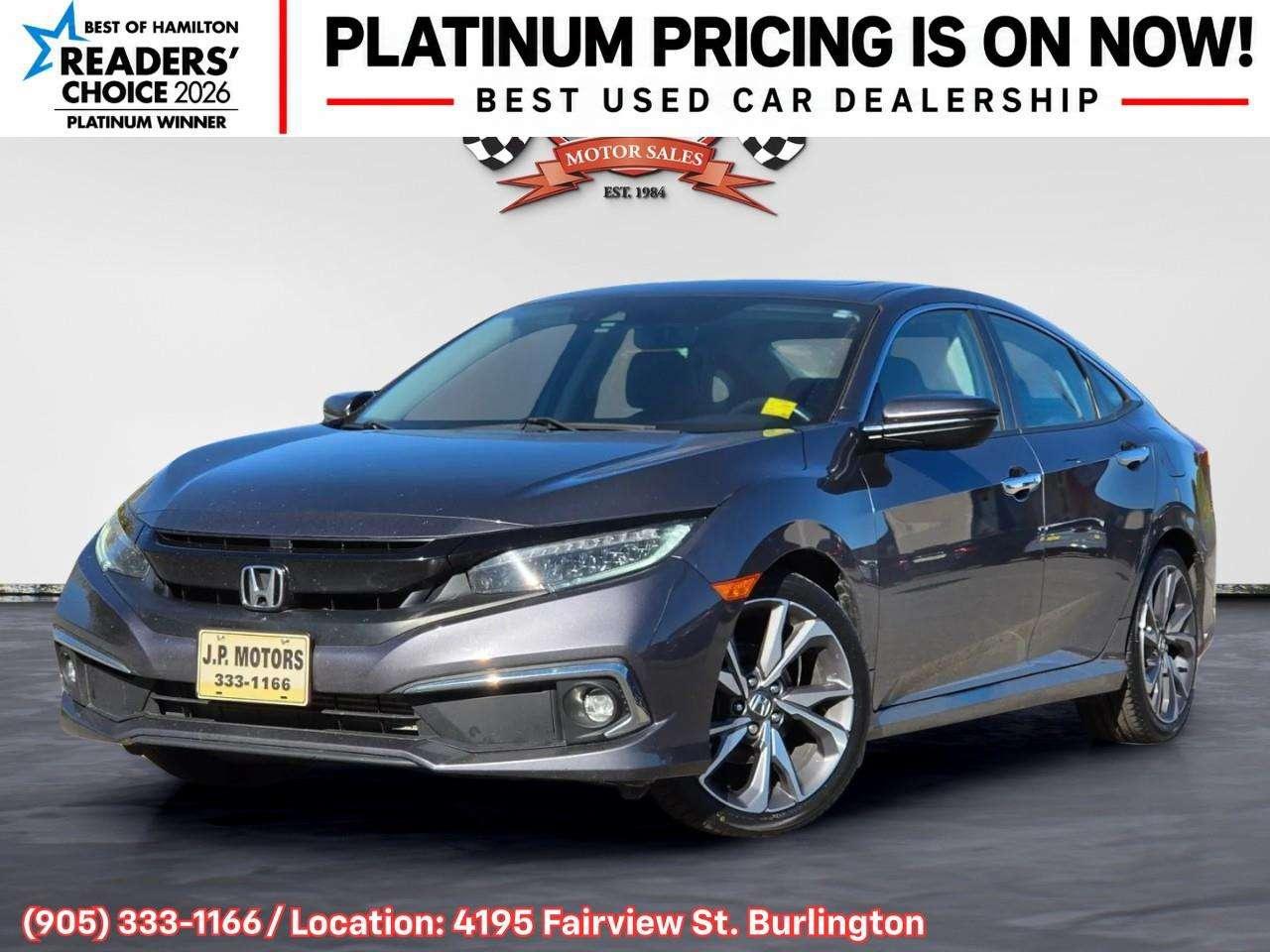 2019 Honda Civic Touring Apple CarPlay & Android Auto • Power Sunroof • Leather Seating • Built-In Navigation System • Remote Start System Photo