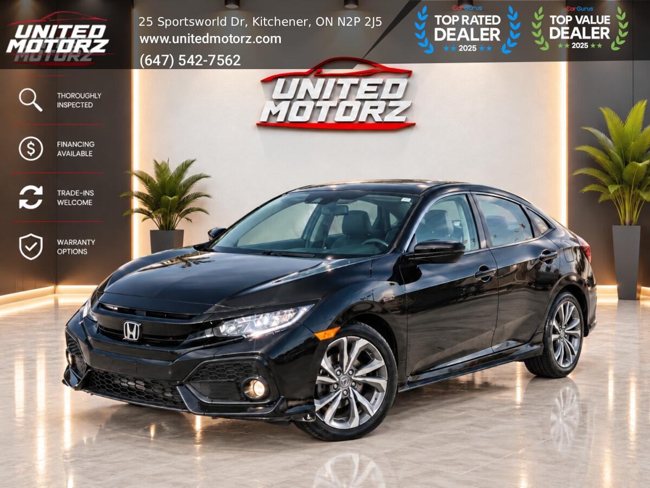 2019 Honda Civic Hatchback Sport Touring FWD 1.5L~SAFETY CERTIFIED~ Photo0