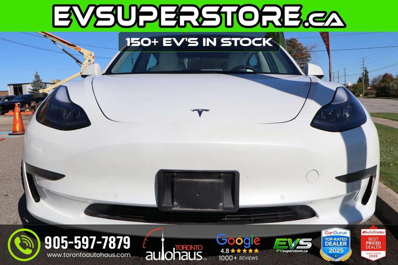 2022 Tesla Model 3 WHITE INT. I 150+ EV's at EVSUPERSTORE.ca Photo