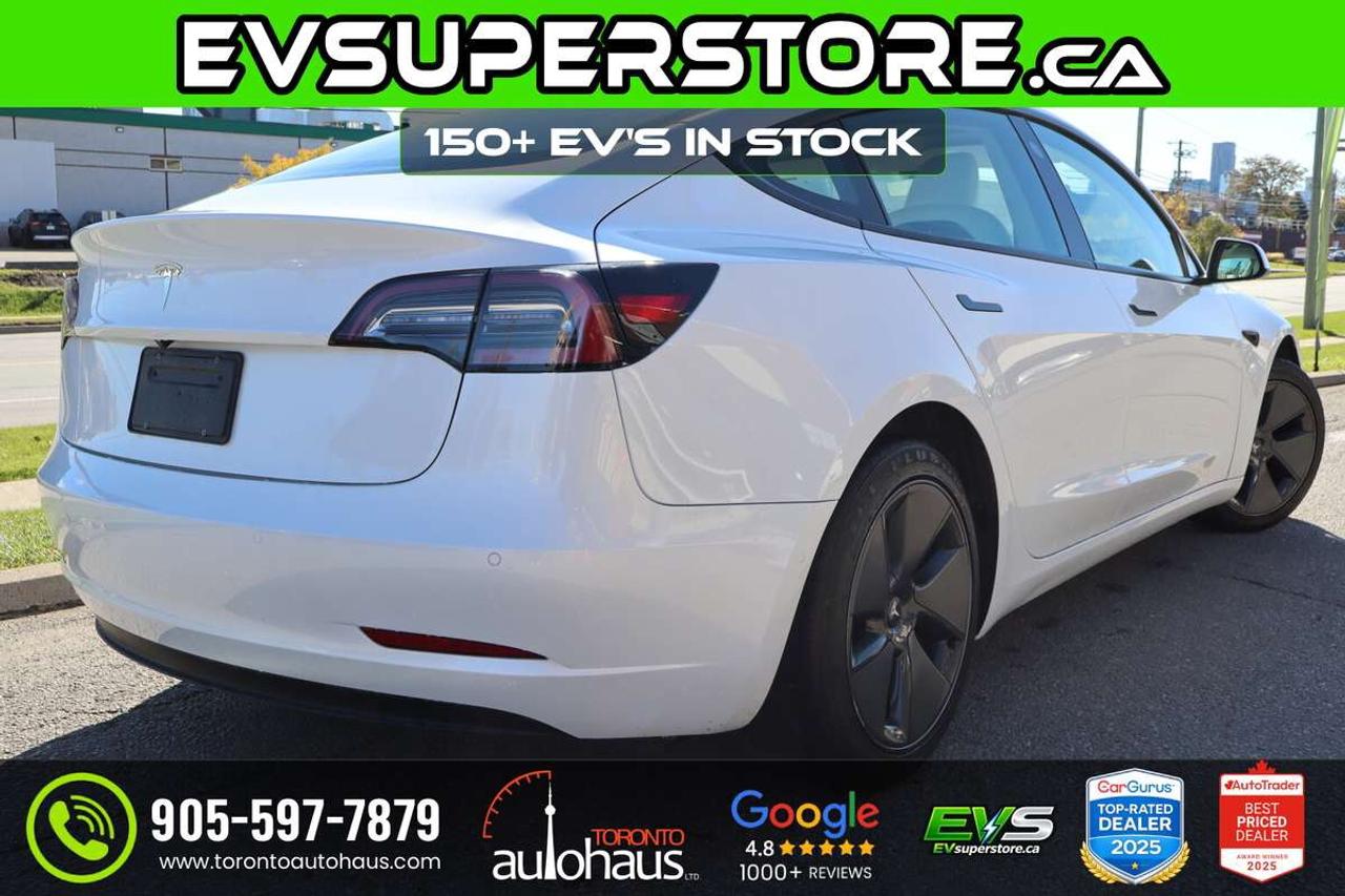 2022 Tesla Model 3 WHITE INT. I 150+ EV's at EVSUPERSTORE.ca Photo