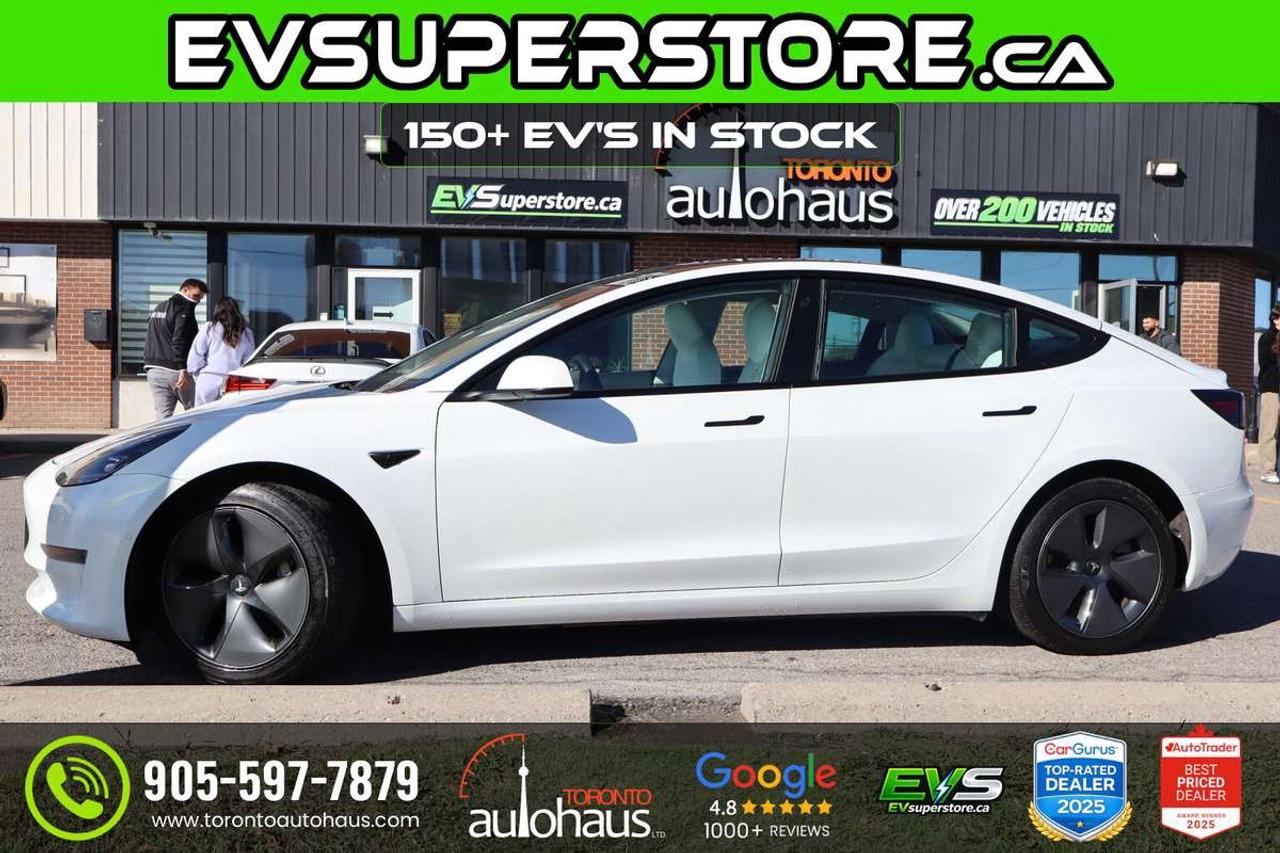 2022 Tesla Model 3 WHITE INT. I 150+ EV's at EVSUPERSTORE.ca Photo