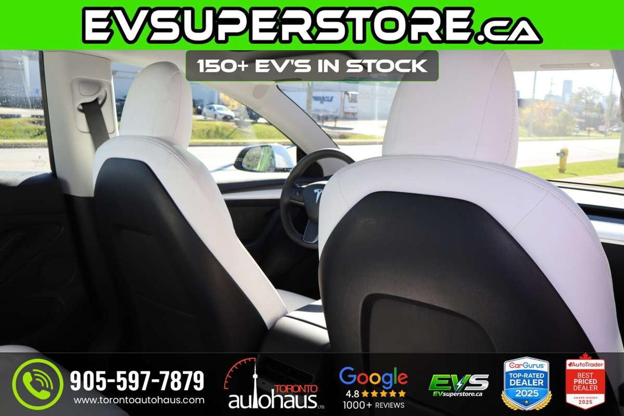 2022 Tesla Model 3 WHITE INT. I 150+ EV's at EVSUPERSTORE.ca Photo