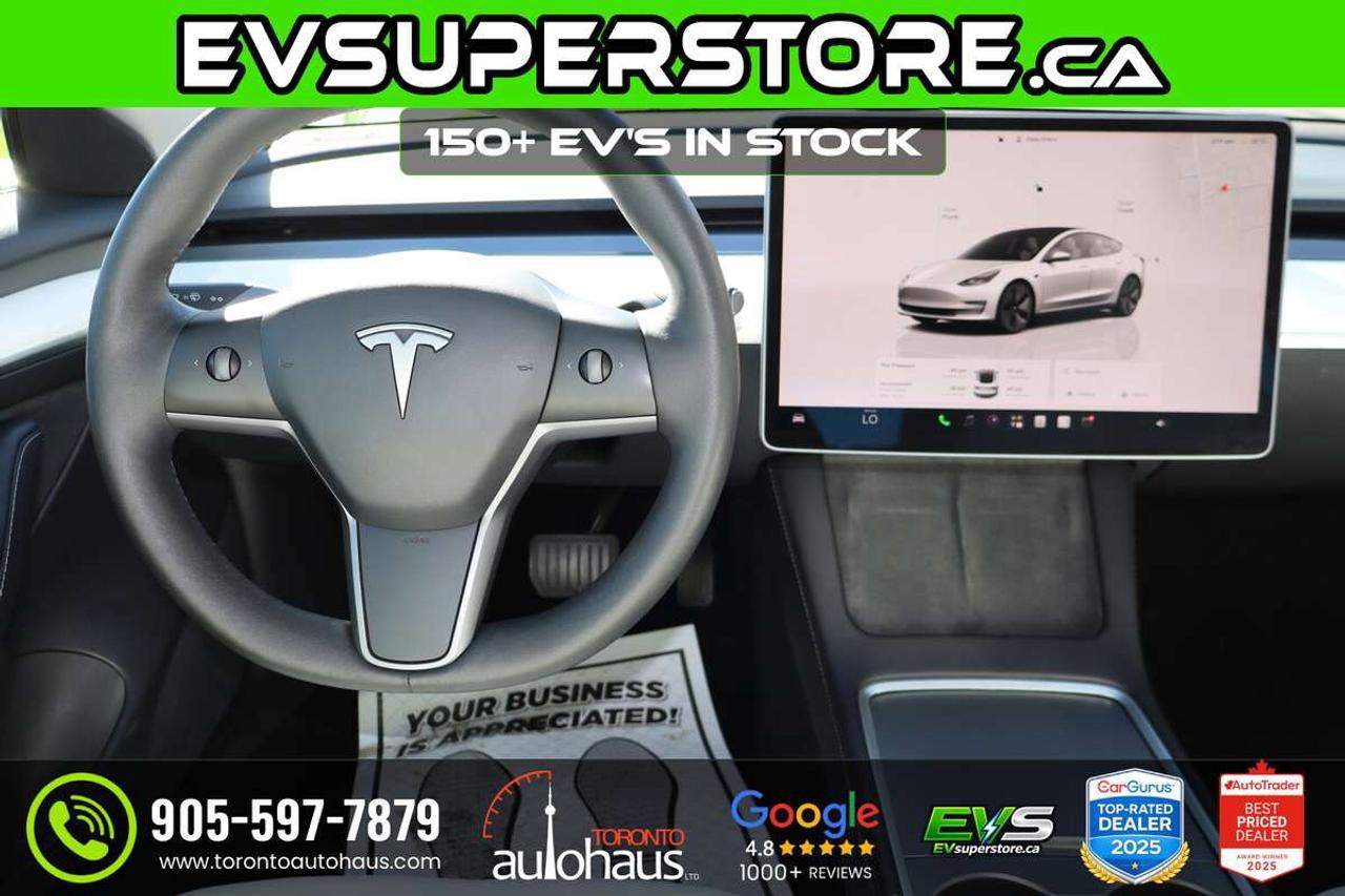 2022 Tesla Model 3 WHITE INT. I 150+ EV's at EVSUPERSTORE.ca Photo