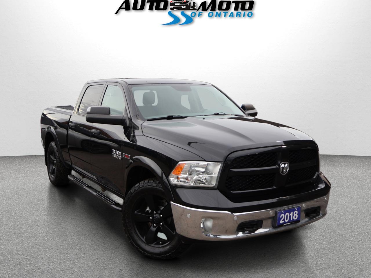 2018 RAM 1500 DIESEL TURBO OUTDOORSMAN 4WD CREW *ACCIDENT FREE*1 OWNER*DODGE MAINTAIN* CAMERA BLUETOOTH HEATED SEATS CRUISE ALLOYS Photo
