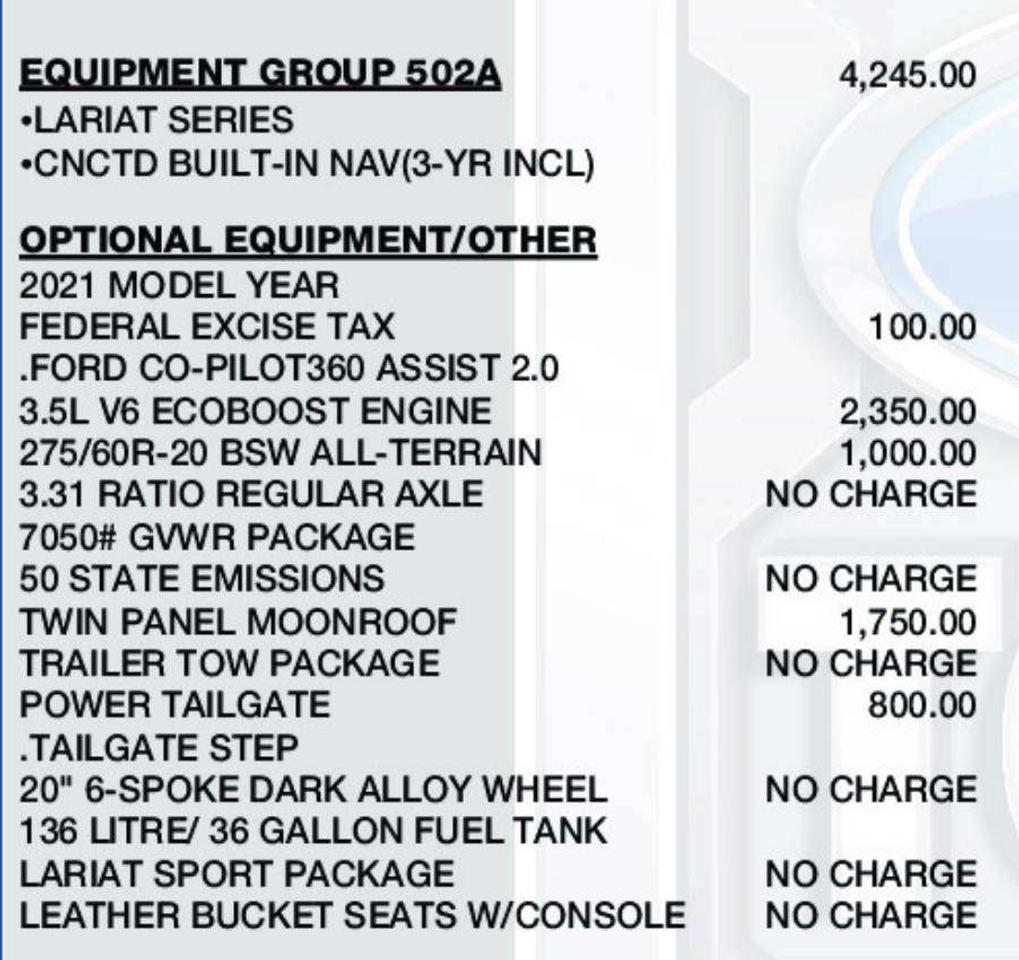 2021 Ford F-150 LARIAT | 3.5L | 502A PKG | SUPERCREW | B&O Photo