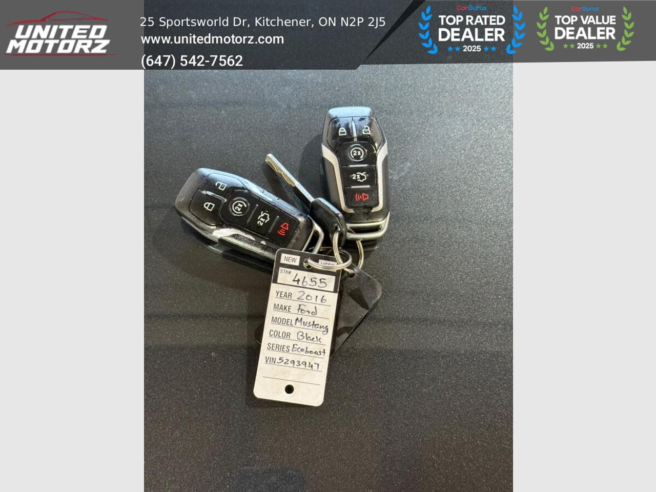 2016 Ford Mustang Premium EcoBoost  RWD 2.3L~SAEFTY CERTIFI Photo