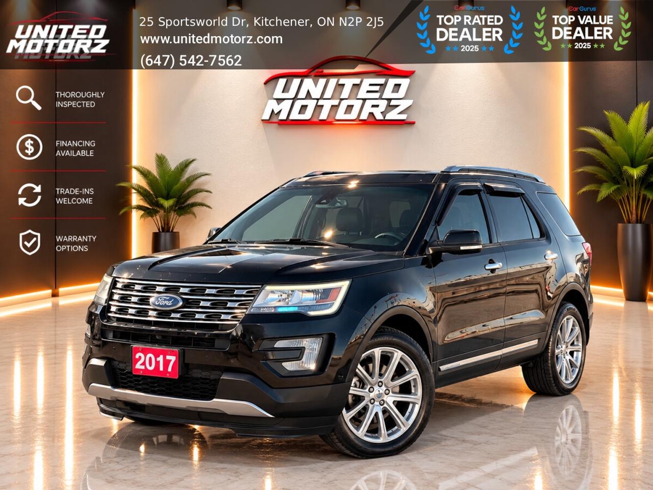 2017 Ford Explorer Limited 4WD 3.5L 6cyl~SAFETY CERTIFIED~NO ACCIDENT Photo0