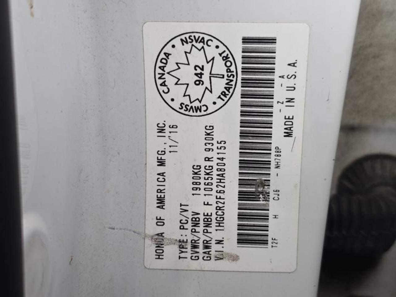 2017 Honda Accord Sport w/ Honda Sensing Photo