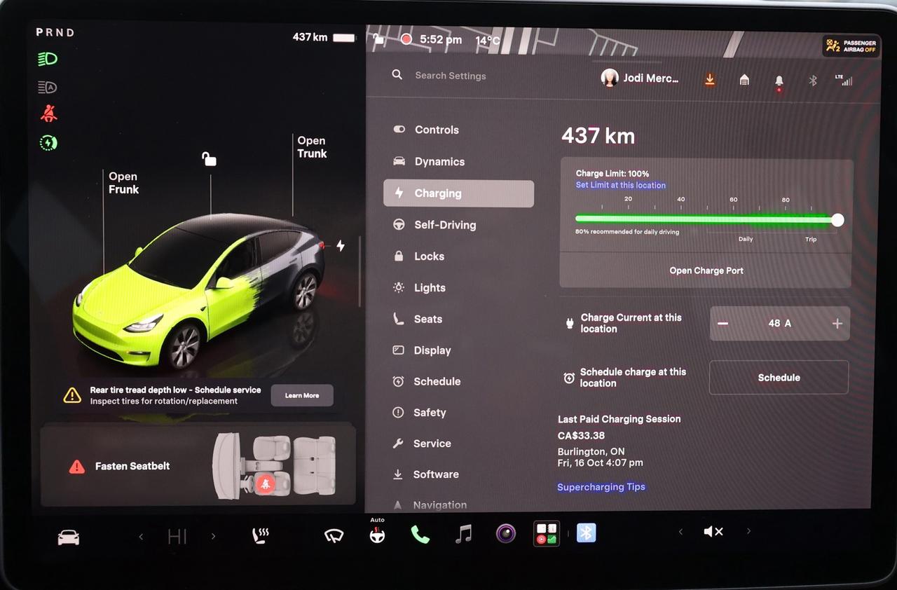 2023 Tesla Model Y LONG RANGE DUAL MOTOR AWD *ACCIDENT FREE*1 OWNER*2ND WINTER* CAMERA NAV BLUETOOTH LEATHRE HEATED SEATS CRUISE Photo
