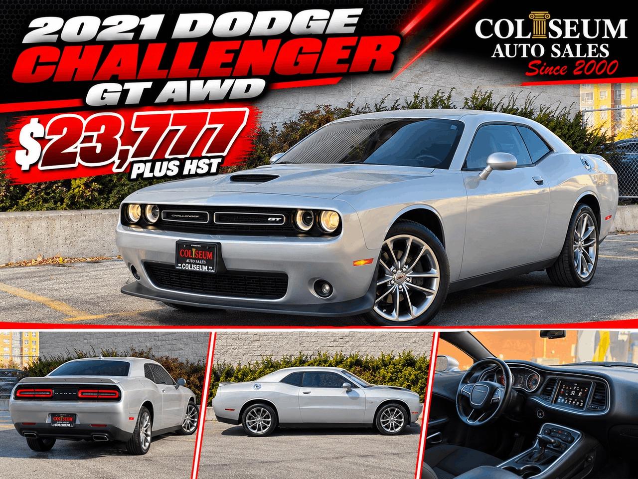 2021 Dodge Challenger GT AWD-HOOD SCOOP-CERTIFIED-FINANCE AVAIL Photo