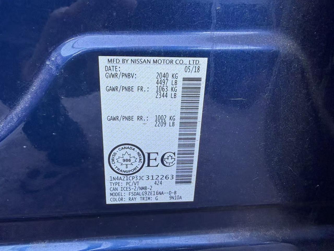 2018 Nissan Leaf SV Photo