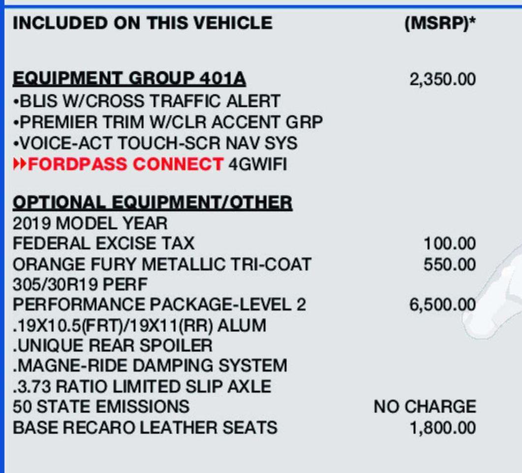 2019 Ford Mustang GT | MANUAL | PERFORMANCE 2 PKG | 402 PKG | BREMBO Photo