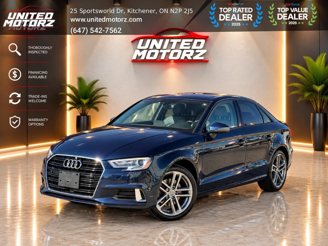 2017 Audi A3 FrontTrak 2.0T Komfort FWD 2.0L~SAFETY CERTIFIED~ Photo0