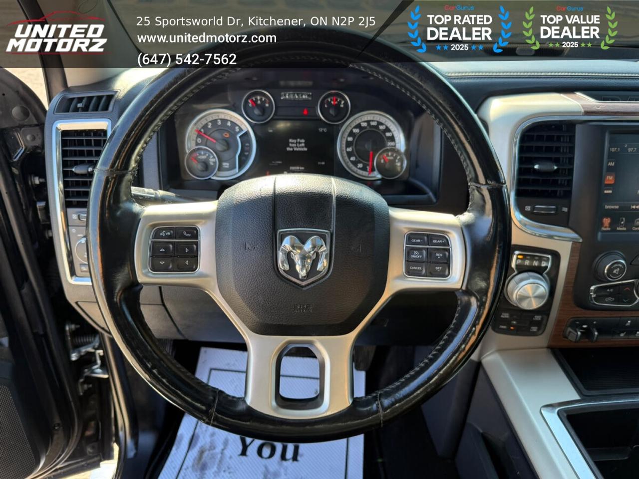 2015 RAM 1500 Laramie ECO DIESEL CREW CAB 4WD 3.0L 6cyl~SAFETY C Photo