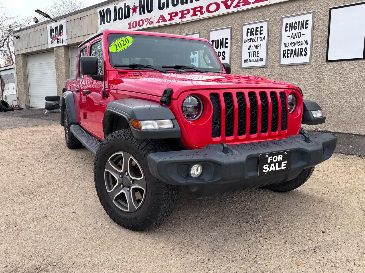 Red 2020 Jeep Gladiator Pickup Truck Four-Wheel Drive Automatic