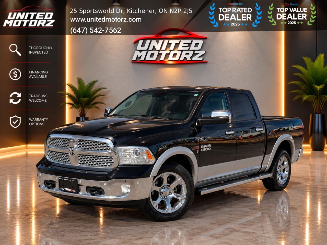 2015 RAM 1500 Laramie ECO DIESEL CREW CAB 4WD 3.0L 6cyl~SAFETY C Photo0