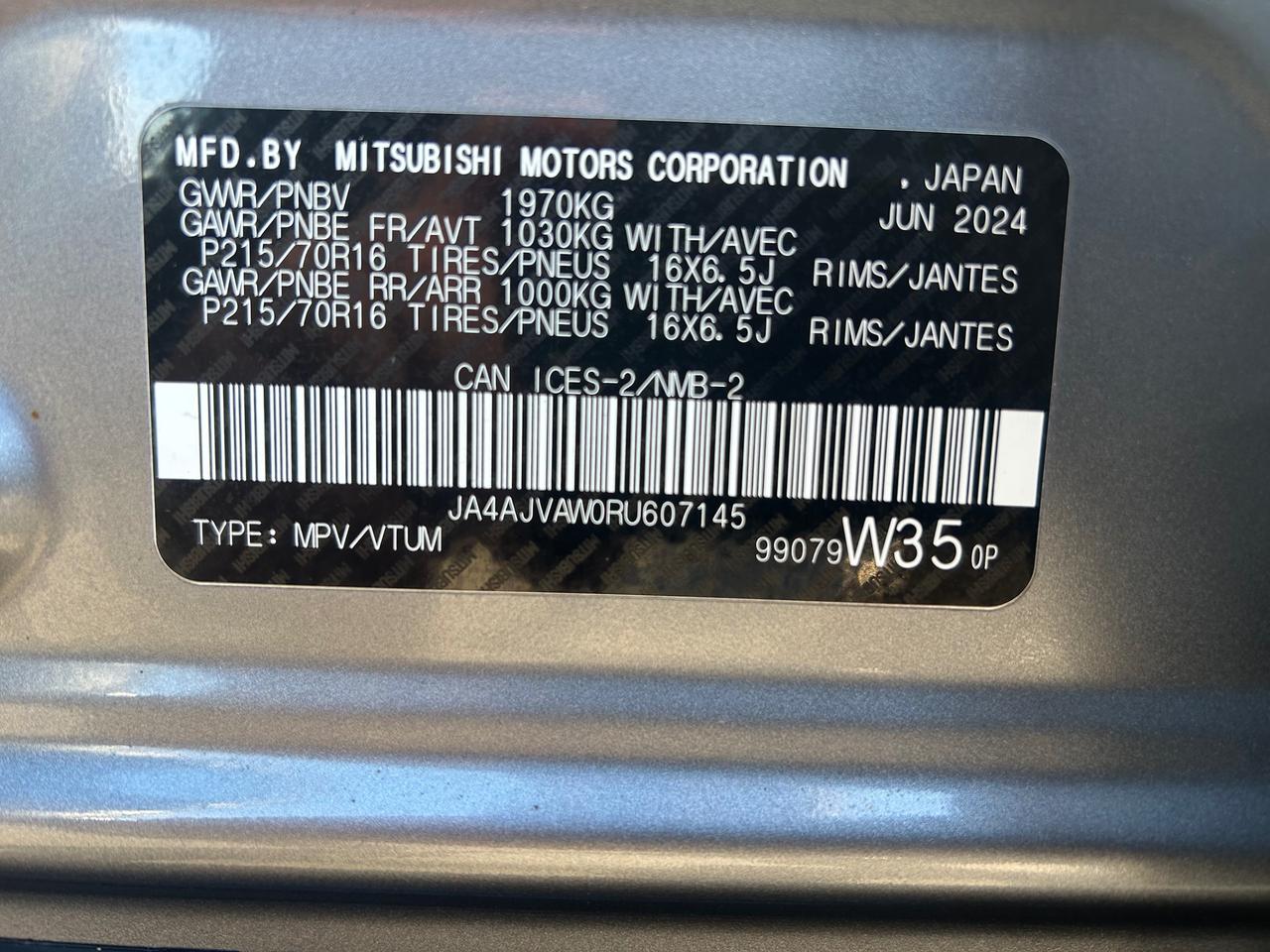 2024 Mitsubishi RVR SE Photo