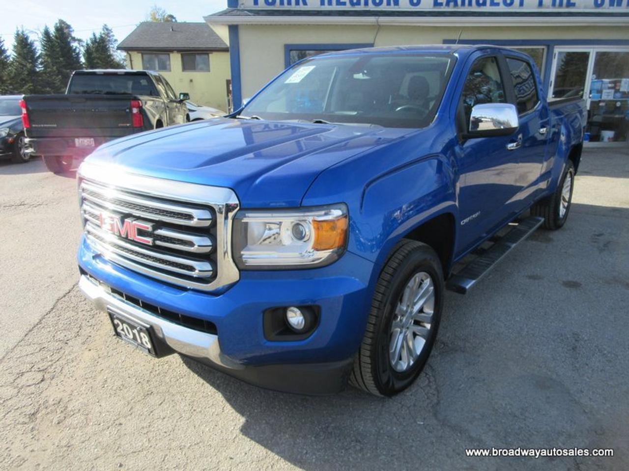 2018 GMC Canyon GREAT VALUE SLT-EDITION 5 PASSENGER 3.6L - V6.. 4X4.. CREW-CAB.. SHORTY.. LEATHER.. HEATED SEATS.. BACK-UP CAMERA.. BLUETOOTH SYSTEM.. Photo