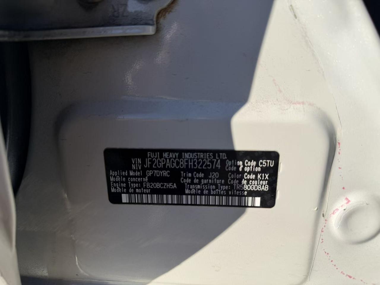 2015 Subaru XV Crosstrek 2.0i w/Sport/Tech Pkg Photo