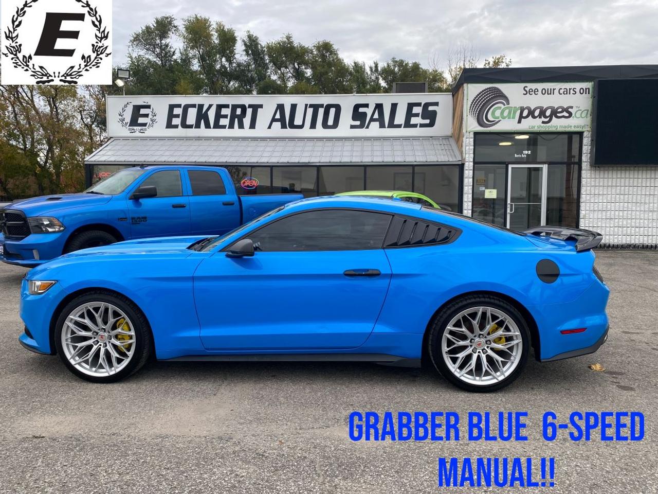 Blue 2017 Ford Mustang Coupe Rear-Wheel Drive Manual