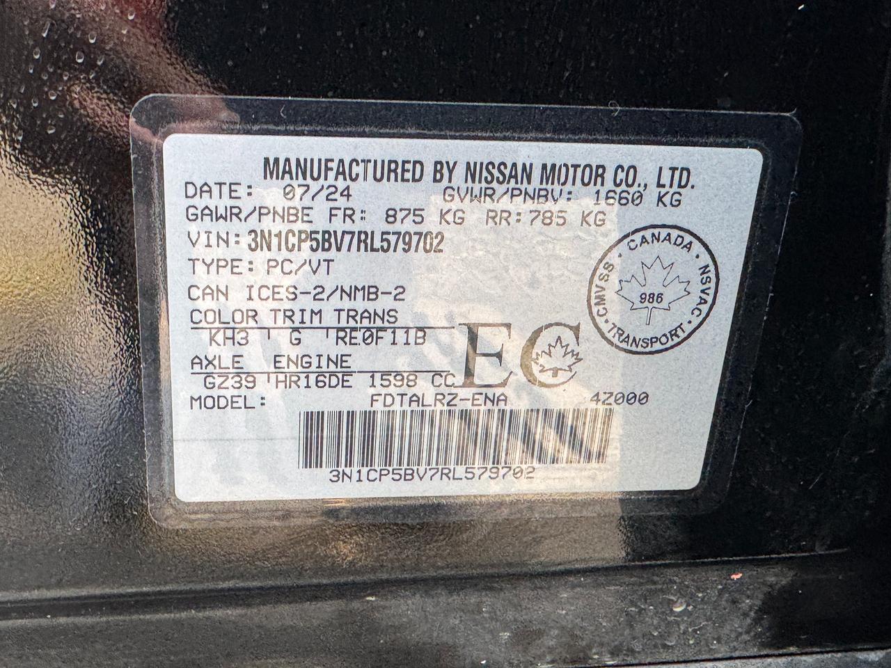 2024 Nissan Kicks S+ONE OWNER+CLEAN CARFAX+LEASE RETURN Photo