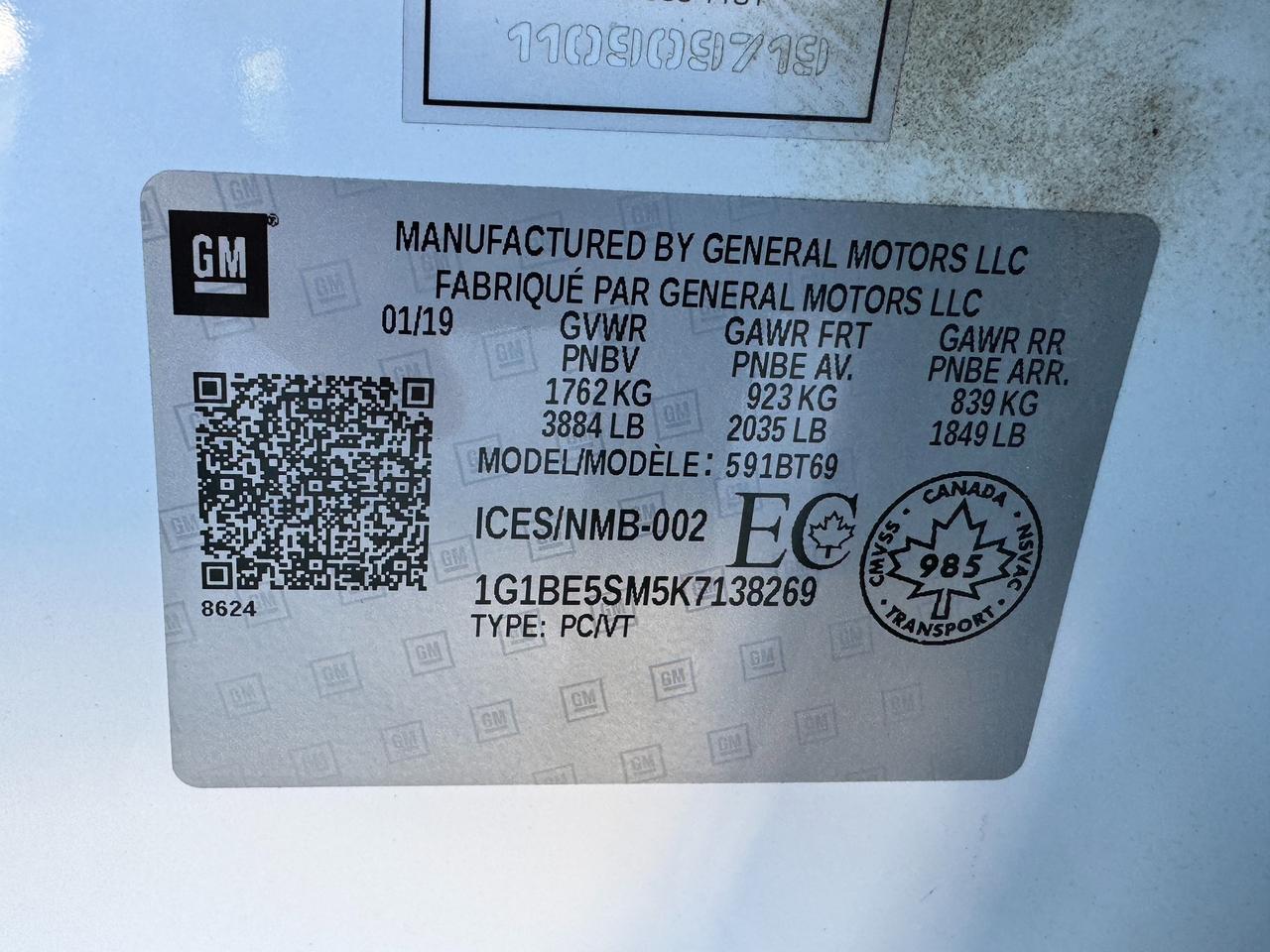 2019 Chevrolet Cruze LT+ONE OWNER+CLEAN CARFAX *LOW KMS* Photo