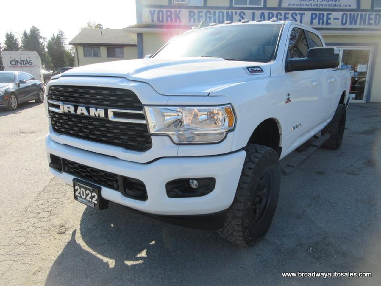 2022 RAM 2500 3/4 TON BIG-HORN-SPORT-MODEL 5 PASSENGER 6.7L - CUMMINS.. 4X4.. CREW-CAB.. 6.6-BOX.. HEATED SEATS & WHEEL.. BACK-UP CAMERA.. POWER PEDALS..
