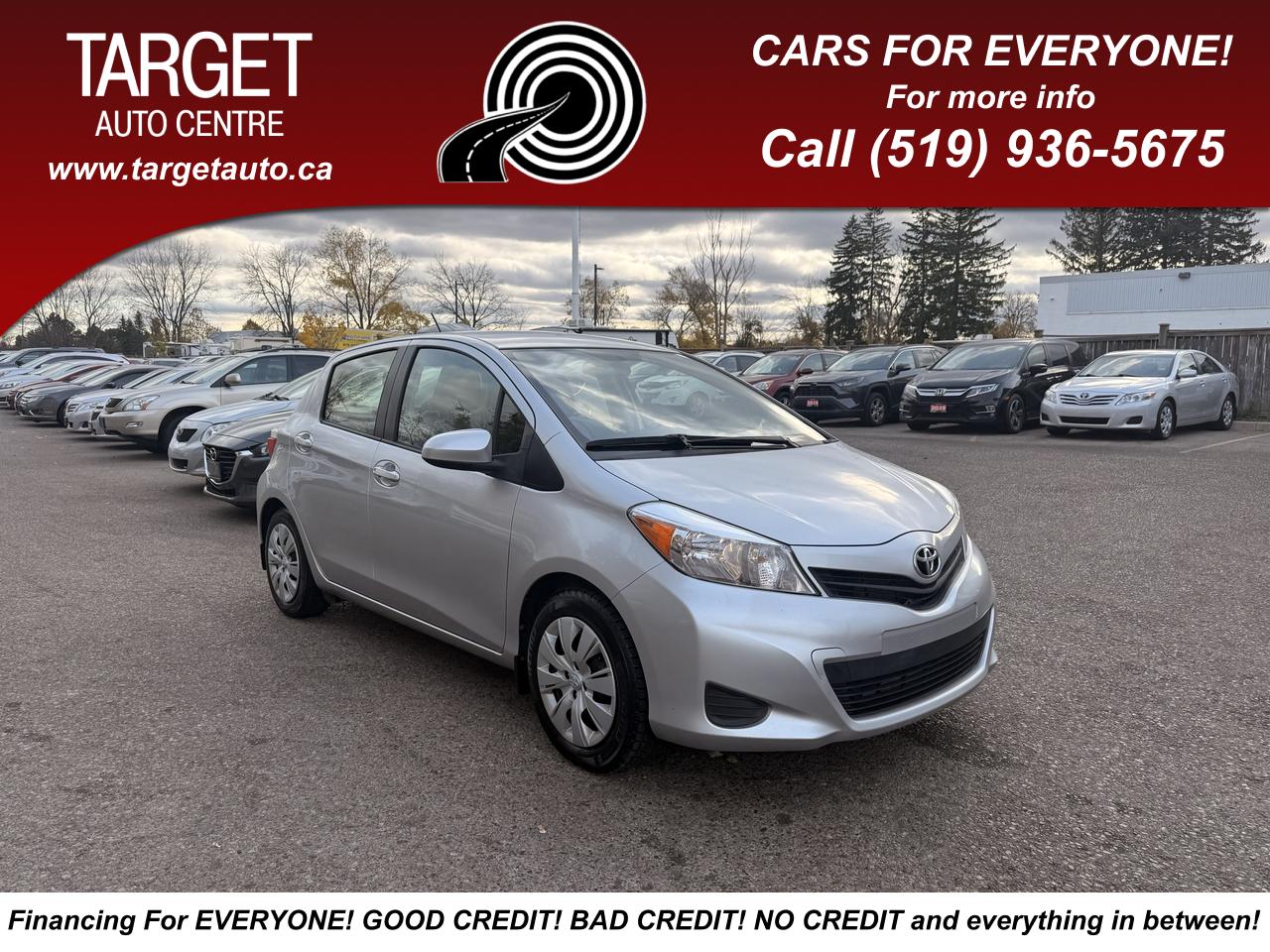 Silver 2012 Toyota Yaris Hatchback Front-Wheel Drive Automatic