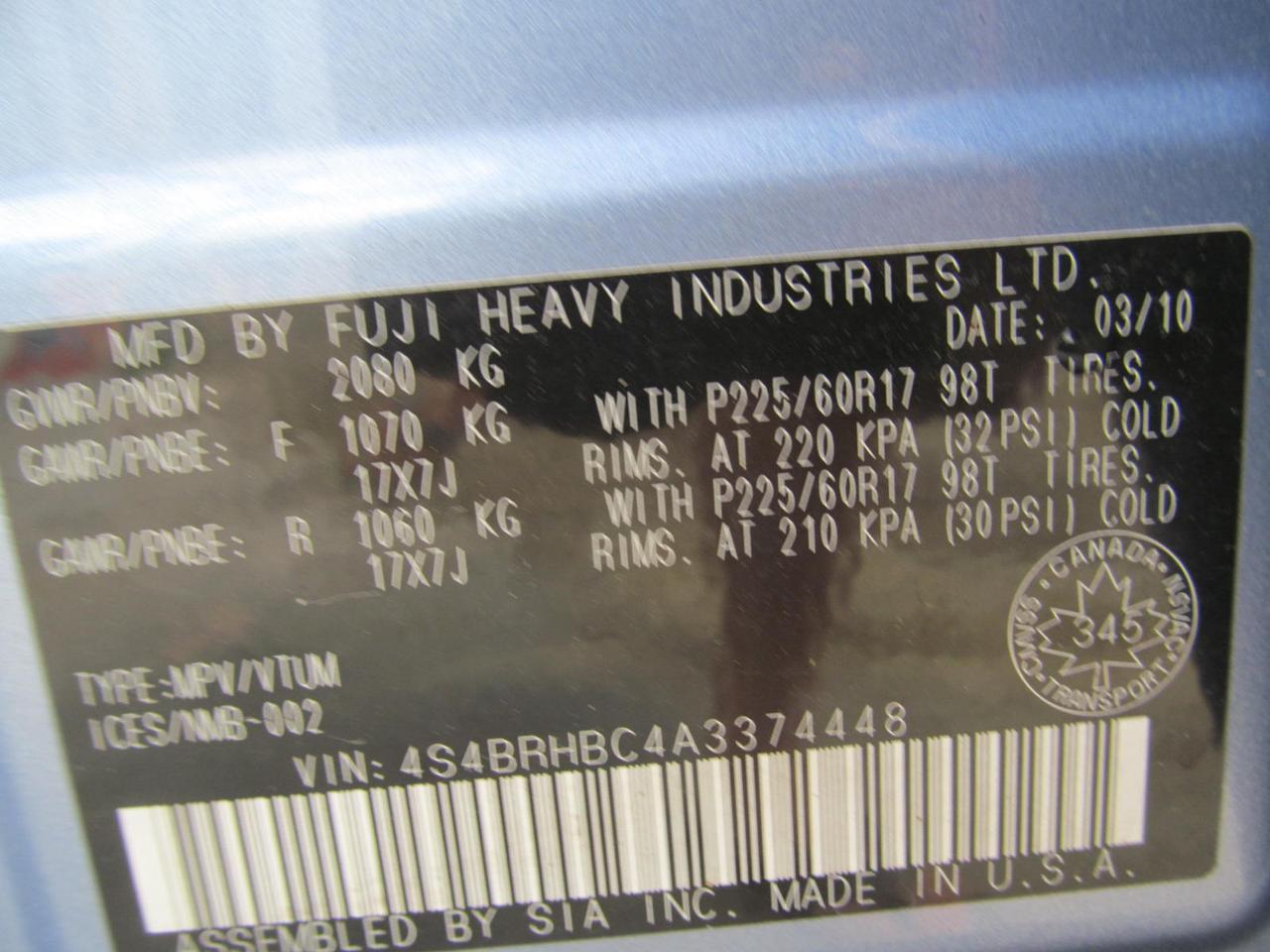 2010 Subaru Outback UNKNOWN Photo