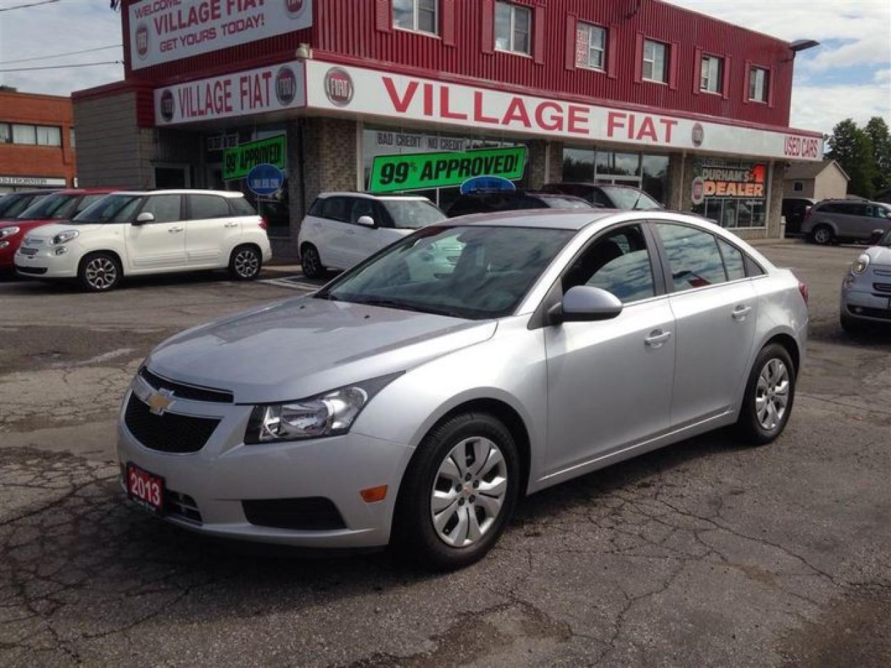 2013 Chevrolet Cruze LT Turbo***1.4L 4-CYLINDER ENGINE***TURBOCHARGED***KEYLESS ENTRY***TRIP COMPUTER***FRONT BUCKET SEATS***A/C***POWER WINDOWS & LOCKS***POWER MIRRORS***POWER SEATS***TINTED WINDOWS***ILLUMINATED ENTRY***OnSTAR***INTERIOR AIR FILTER***STEERING WHEEL-MOUNTED CONTROLS***BLUETOOTH***HEATED EXTERIOR MIRRORS***REAR WINDOW DEFROSTER***CRUISE CONTROL***STOLEN VEHICLE RECOVERYLooking for a used car at an affordable price? Treat yourself to a test drive in the 2013 Chevrolet Cruze! Representing the optimal blend of tarmac tearing performance and silky smooth highway refinement. This 4 door, 5 passenger sedan just recently passed the 60,000 kilometer mark! We pride ourselves on providing excellent customer service. Please dont hesitate to give us a call.