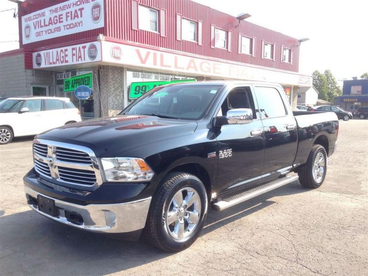 Step into the 2014 Ram 1500! This is a superior vehicle at an affordable price! Comfort and convenience were prioritized within, evidenced by amenities such as: a rear step bumper, cruise control, and much more. Smooth gearshifts are achieved thanks to the powerful 8 cylinder engine, and for added security, dynamic Stability Control supplements the drivetrain. Four wheel drive allows you to go places youve only imagined. We pride ourselves on providing excellent customer service. Stop by our dealership or give us a call for more information.