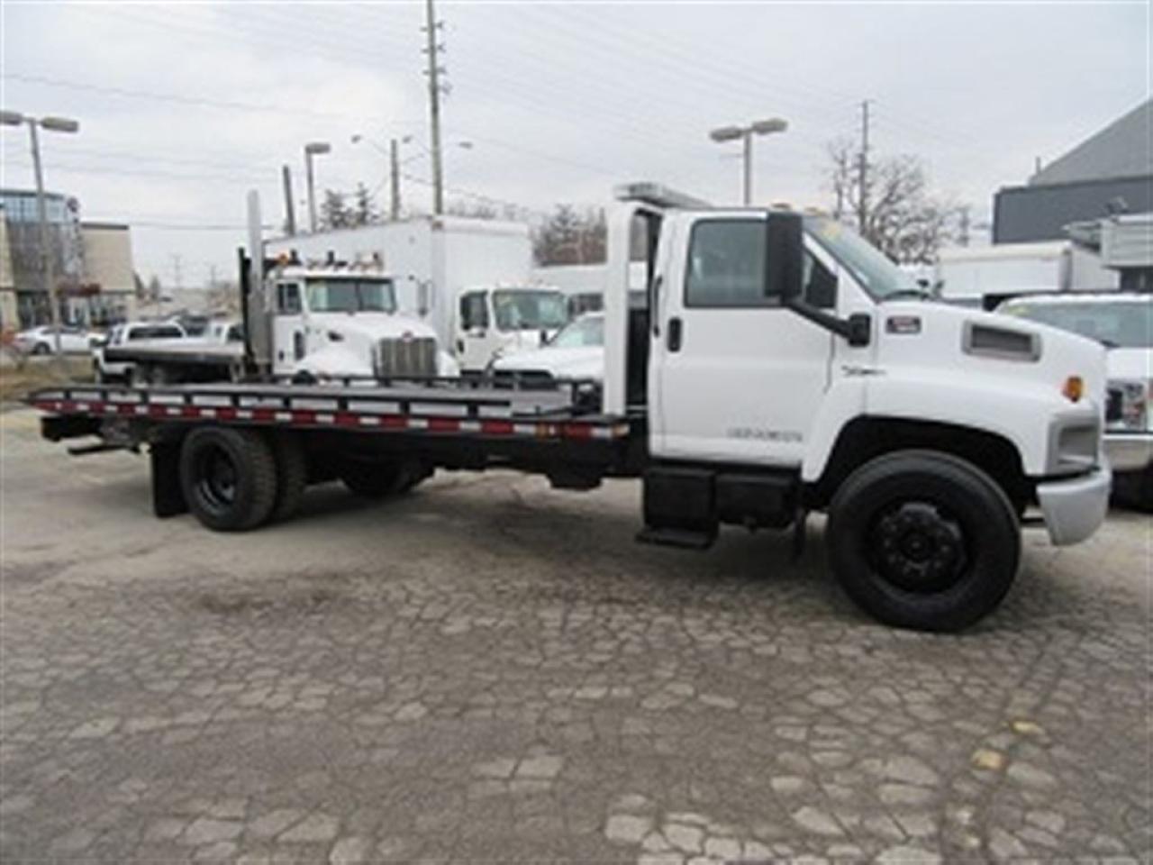 Used 2007 Gmc 7500 Diesel 2 Car Tow Truck 21 1  2 Ft Flat Bed For Sale 