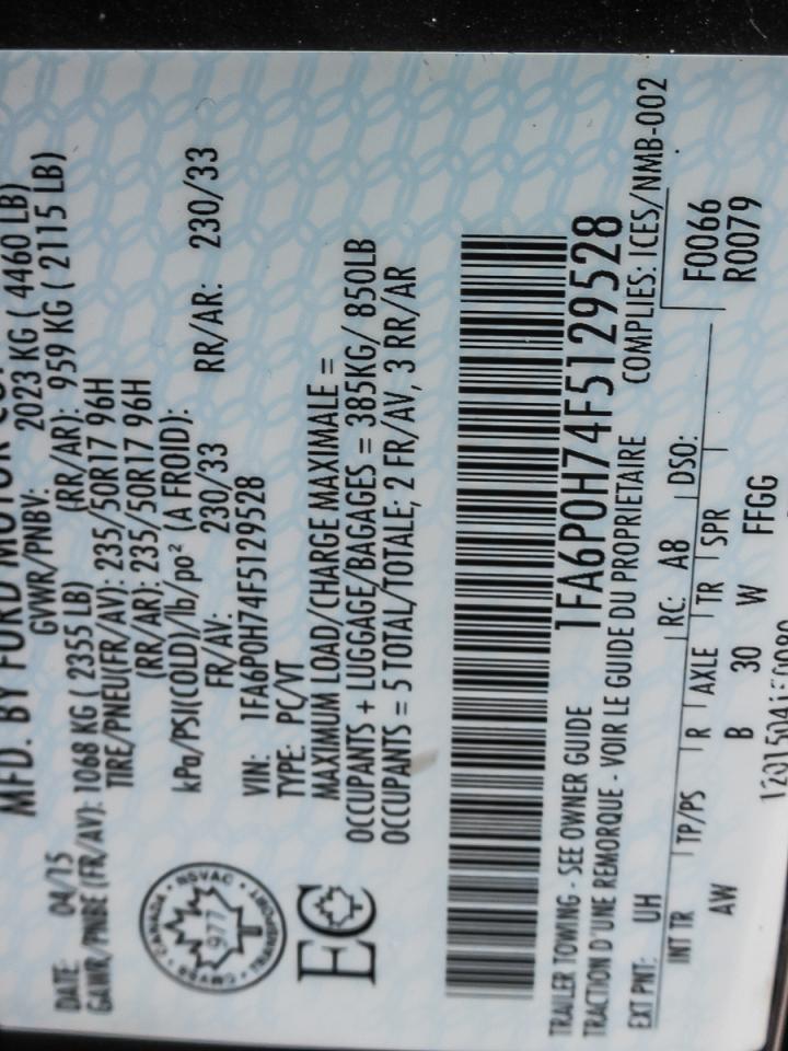 2015 Ford Fusion SE|SYNC|2.5L|POWER SEATS|BLUETOOTH Photo