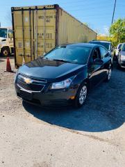 Model Year: 2014
Make: Chevy
Model: Cruze 
Trim: sedan
Odometer:  261000 KM
Transmission: Automatic
Drivetrain: FWD
Fuel Type: Gasoline
Cylinders: 4
Passengers: 5
Exterior Color: Black
Interior Color: Black
 Keyless Entry
Air Conditioning
Power Windows
Power Locks

Selling it as is for $2999plus hst
Safety can be done for extra 

Aya’s auto sales
