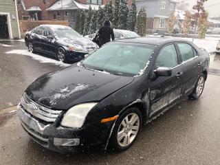 2007 Ford Fusion 4dr Sdn I4 SEL FWD
Odometer: 218,209 KM
Make: Ford
Model: Fusion
Model Year: 2007
Trim: 4dr Sdn I4 SEL FWD
VIN: 3FAHP08Z87R236980
Transmission: Automatic
Drivetrain: FWD
Fuel Type: Gasoline
Exterior Color: Black
Interior Color: Black
Cylinders: 4
Displacement: 2.3L
Passengers: 5

Sunroof
Alloy Wheels
Leather
Keyless Entry
Power Seats
Heated Seats
Air Conditioning
Power Windows
Power Locks
It dirves and runs nice
Tires are in good condition
Lots of lifer left in this car
Everything seems to be in good working conditions
Vandalism claim in carfax in 2009 for amount of $2,068

Sold as is for 999 plus hst 

Aya’s auto sales