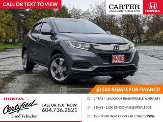 Used 2020 Honda HR-V LX HEATED SEATS + ANDROID AUTO & APPLE CARPLAY + REARVIEW CAMERA for sale in Vancouver, BC