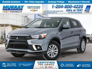 All Wheel Drive, Heated Seats, Bluetooth, Fog Lamps, Keyless Entry     Boasting the versatility, efficiency, and utility you demand paired with the style and comfort you desire, our 2019 Mitsubishi RVR SE AWC in this paint scheme is an exceptional choice! Powered by an energetic 2.0 Litre 4 Cylinder that offers 148hp while matched with a seamless CVT. This sure-footed All Wheel Drive secures approximately 7.7L/100km on the highway and owns the situation even when road conditions are less than ideal. Our RVR SE turns heads with alloy wheels, rear privacy glass, and fog lamps with chrome accents.     Open the door to find plenty of space for cargo, and a wealth of amenities including keyless entry, power accessories, heated front seats, a 60/40 split-folding rear seat, a multi-information display, and steering-wheel-mounted cruise and audio controls. Stay connected via Bluetooth, or turn up the volume on the 140 watt AM/FM/CD/MP3 audio and enjoy this confident ride!     Our Mitsubishi RVR is well-equipped with features such as hill start assist, active stability control, traction control logic, and seven airbags. Engineered to meet and exceed your demands, our RVR helps you go further! Get behind the wheel and see for yourself. Print this page and call us Now... We Know You Will Enjoy Your Test Drive Towards Ownership! View a CarFax Vehicle Report instantly at MurrayChevrolet.ca. : Questions? Call or text us at 204-800-4220 or call us toll-free at 1-888-381-7025.
